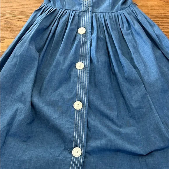 Vintage Dress Women’s Handmade by Dixie Deb Denim Blue Dress Western - Picture 7 of 15